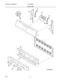 BACKGUARD Diagram and Parts List for FGF348KMB  Frigidaire Range