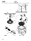 MOTOR & PUMP Diagram and Parts List for  Frigidaire Dishwasher