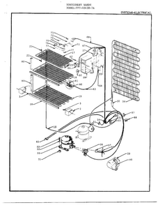 Electrical Systems Diagram and Parts List for  Frigidaire Freezer