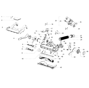 Base Assy Diagram and Parts List for  Electrolux Upright Vacuum