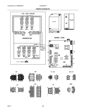 11 - WIRING SCHEMATIC Diagram and Parts List for  Frigidaire Refrigerator