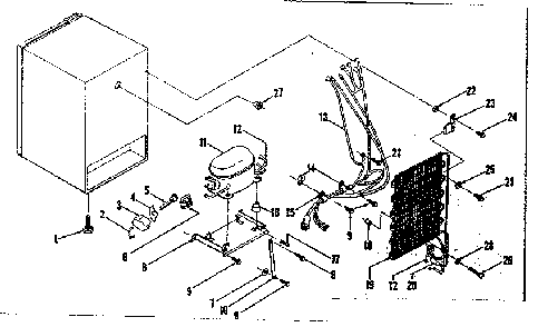 Unit Parts Diagram and Parts List for 1267936031  Kenmore Refrigerator