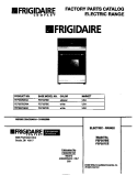 COVER Diagram and Parts List for  Frigidaire Range