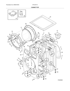 Part Location Diagram of 5304505082 Frigidaire TOP PANEL