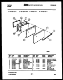 DOOR PARTS Diagram and Parts List for  Tappan Range