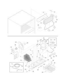 System Diagram and Parts List for  Frigidaire Refrigerator