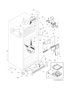 Part Location Diagram of 807854301 Frigidaire SUPPORT