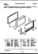UPPER OVEN DOOR PARTS Diagram and Parts List for  Tappan Range