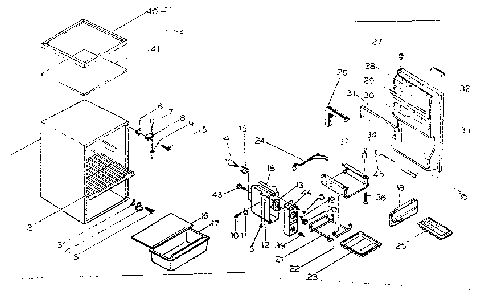 Cabinet Parts Diagram and Parts List for 1267976120  Kenmore Refrigerator