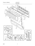 BACKGUARD Diagram and Parts List for  Electrolux Range