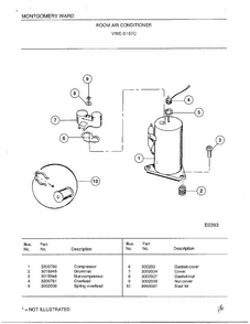 Room Air Conditioner Page 4 Diagram and Parts List for  Frigidaire Air Conditioner