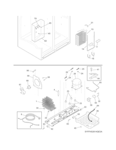 System Diagram and Parts List for  Frigidaire Refrigerator