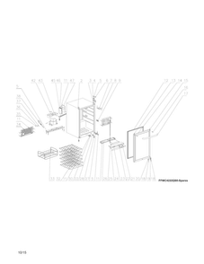 Recommended Spare Parts Diagram and Parts List for  Frigidaire Wine and Beverage Cooler