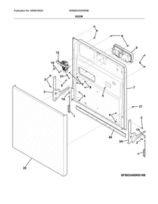 Part Location Diagram of 5304525220 Frigidaire LATCH ASSEMBLY