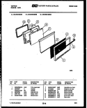 DOOR PARTS Diagram and Parts List for  Tappan Range