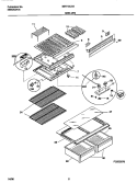 SHELVES / CONTROLS Diagram and Parts List for MRT18CSEW3  Uni Refrigerator