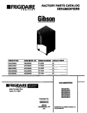 COVER Diagram and Parts List for  Gibson Dehumidifier