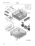 RACKS Diagram and Parts List for  Frigidaire Dishwasher