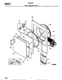 FRONT PANEL / LINT FILTER Diagram and Parts List for GDG546RBW2  Gibson Dryer