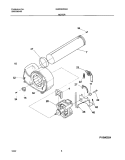 MOTOR Diagram and Parts List for  Frigidaire Dryer