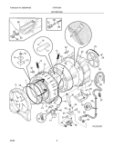 MOTOR/TUB Diagram and Parts List for  Crosley Washer