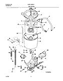 WSHR MTR, HOSE Diagram and Parts List for  Frigidaire Washer