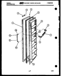 FREEZER DOOR PARTS Diagram and Parts List for  Tappan Refrigerator
