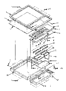 Control And Top Table Parts Diagram and Parts List for 5644488511  Kenmore Cooktop