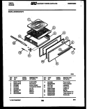 BROILER DRAWER PARTS Diagram and Parts List for  Tappan Range