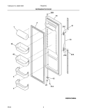 REFRIGERATOR DOOR Diagram and Parts List for FRS26R4CB2  Frigidaire Refrigerator
