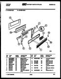 BACKGUARD Diagram and Parts List for  Tappan Range
