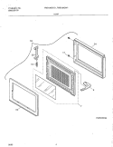 DOOR Diagram and Parts List for FMB136G1W1  Frigidaire Microwave