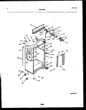 CABINET PARTS Diagram and Parts List for  Frigidaire Refrigerator