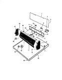 CONSOLE, CONTROLS, TOP PANEL Diagram and Parts List for DE661JDD1  Frigidaire Dryer