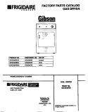 COVER Diagram and Parts List for GDG546RBW2  Gibson Dryer