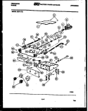 BURNER AND GAS CONTROL Diagram and Parts List for GBF117EL  Frigidaire Cooktop