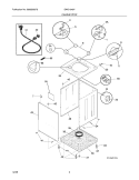 CABINET/TOP Diagram and Parts List for  Westinghouse Washer