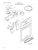 ICE & WATER DISPENSER Diagram and Parts List for  Frigidaire Refrigerator