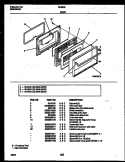 DOOR PARTS Diagram and Parts List for  Tappan Range
