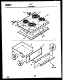 COOKTOP AND DRAWER PARTS Diagram and Parts List for  Tappan Range