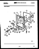 DOOR PARTS Diagram and Parts List for  Frigidaire Dishwasher