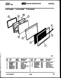 DOOR PARTS Diagram and Parts List for  Tappan Range