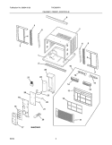CABINET / FRONT / CONTROLS Diagram and Parts List for  Frigidaire Air Conditioner