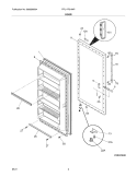 DOOR Diagram and Parts List for  Frigidaire Freezer