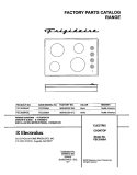 COVER Diagram and Parts List for  Frigidaire Cooktop