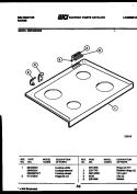 COOKTOP PARTS Diagram and Parts List for RER355GW0  Kelvinator Range