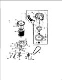 PULLEY, BELTS Diagram and Parts List for  Frigidaire Washer