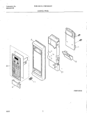 CONTROL PANEL Diagram and Parts List for FMB136G1W1  Frigidaire Microwave