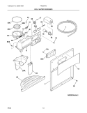 ICE & WATER DISPENSER Diagram and Parts List for FRS26R4CB2  Frigidaire Refrigerator