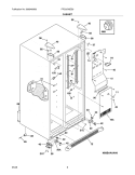 CABINET Diagram and Parts List for  Frigidaire Refrigerator